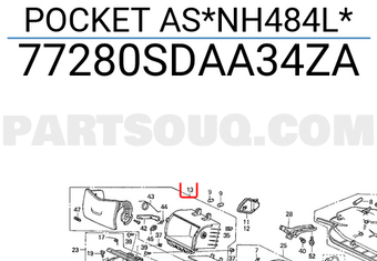 Honda 77280SDAA34ZA POCKET AS*NH484L*
