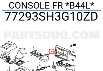 Honda 77293SH3G10ZD CONSOLE FR *B44L*
