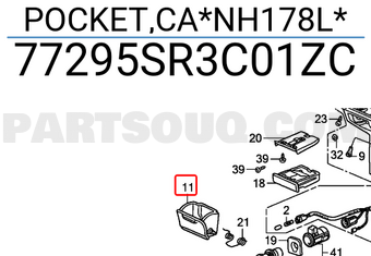 Honda 77295SR3C01ZC POCKET,CA*NH178L*