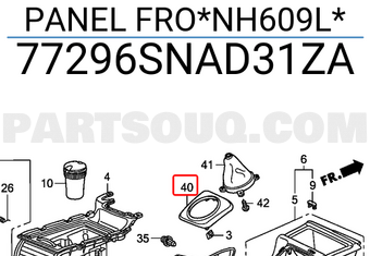 Honda 77296SNAD31ZA PANEL FRO*NH609L*