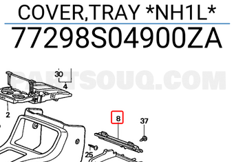 Honda 77298S04900ZA COVER,TRAY *NH1L*