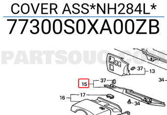 Honda 77300S0XA00ZB COVER ASS*NH284L*