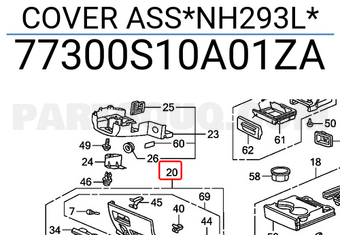 Honda 77300S10A01ZA COVER ASS*NH293L*