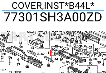 Honda 77301SH3A00ZD COVER,INST*B44L*