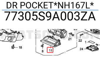 Honda 77305S9A003ZA DR POCKET*NH167L*