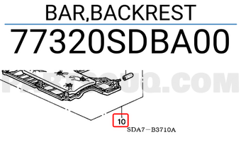 Honda 77320SDBA00 BAR,BACKREST