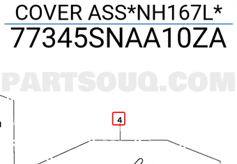 Honda 77345SNAA10ZA COVER ASS*NH167L*