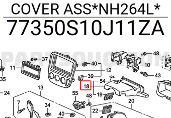 Honda 77350S10J11ZA COVER ASS*NH264L*
