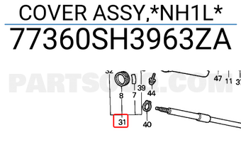 Honda 77360SH3963ZA COVER ASSY,*NH1L*