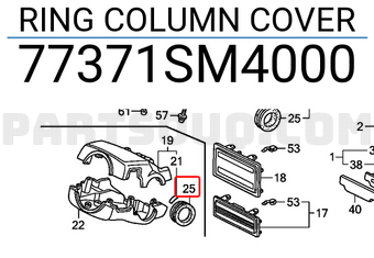 Honda 77371SM4000 RING COLUMN COVER