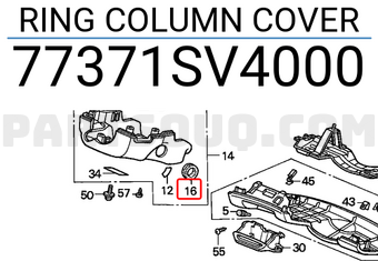 Honda 77371SV4000 RING COLUMN COVER