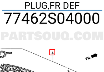 Honda 77462S04000 PLUG,FR DEF