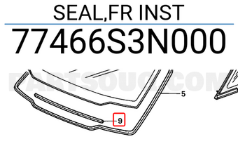 Honda 77466S3N000 SEAL,FR INST