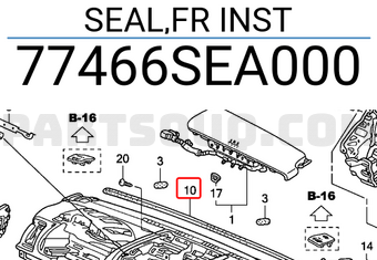 Honda 77466SEA000 SEAL,FR INST