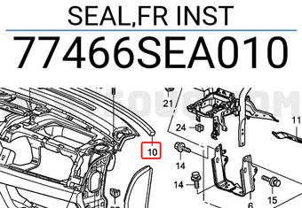 Honda 77466SEA010 SEAL,FR INST