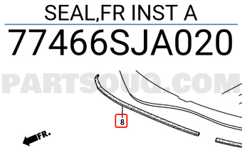 Honda 77466SJA020 SEAL,FR INST A