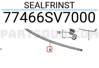 Honda 77466SV7000 SEALFRINST