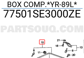 Honda 77501SE3000ZE BOX COMP.*YR-89L*
