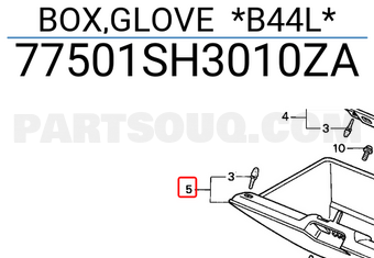 Honda 77501SH3010ZA BOX,GLOVE *B44L*