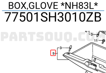 Honda 77501SH3010ZB BOX,GLOVE *NH83L*