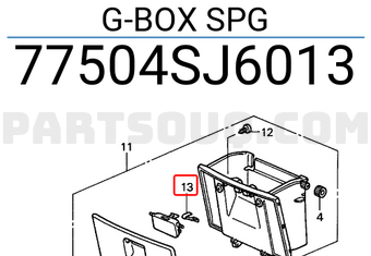 Honda 77504SJ6013 G-BOX SPG