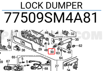 Honda 77509SM4A81 LOCK DUMPER