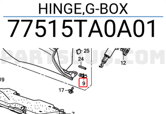 Honda 77515TA0A01 HINGE,G-BOX