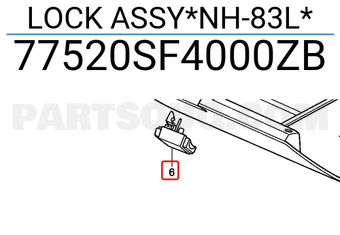 Honda 77520SF4000ZB LOCK ASSY*NH-83L*