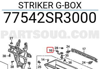 Honda 77542SR3000 STRIKER G-BOX