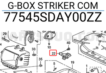 Honda 77545SDAY00ZZ G-BOX STRIKER COM