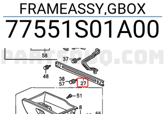 Honda 77551S01A00 FRAMEASSY,GBOX