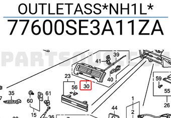 Honda 77600SE3A11ZA OUTLETASS*NH1L*