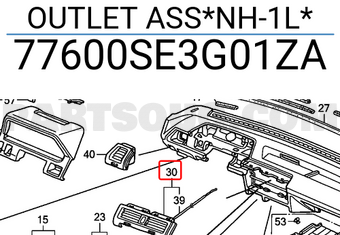 Honda 77600SE3G01ZA OUTLET ASS*NH-1L*