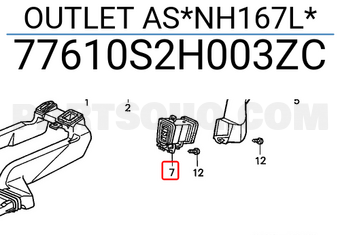 Honda 77610S2H003ZC OUTLET AS*NH167L*