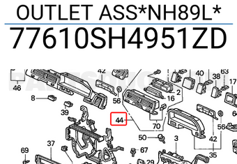 Honda 77610SH4951ZD OUTLET ASS*NH89L*
