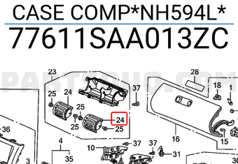 Honda 77611SAA013ZC CASE COMP*NH594L*