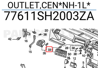 Honda 77611SH2003ZA OUTLET,CEN*NH-1L*