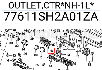 Honda 77611SH2A01ZA OUTLET,CTR*NH-1L*
