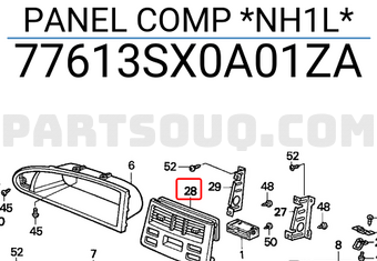 Honda 77613SX0A01ZA PANEL COMP *NH1L*