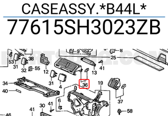 Honda 77615SH3023ZB CASEASSY.*B44L*