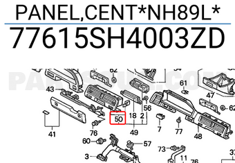 Honda 77615SH4003ZD PANEL,CENT*NH89L*