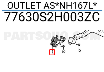 Honda 77630S2H003ZC OUTLET AS*NH167L*