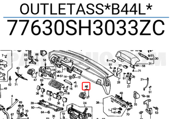Honda 77630SH3033ZC OUTLETASS*B44L*