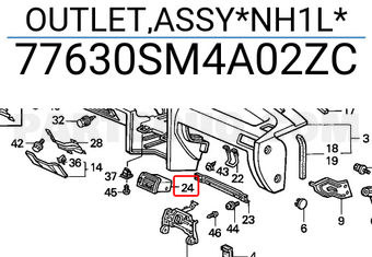 Honda 77630SM4A02ZC OUTLET,ASSY*NH1L*