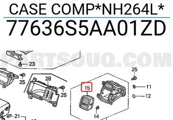 Honda 77636S5AA01ZD CASE COMP*NH264L*
