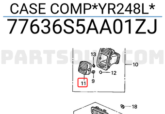 Honda 77636S5AA01ZJ CASE COMP*YR248L*