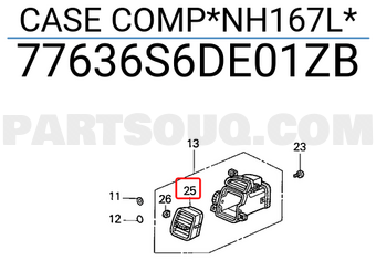 Honda 77636S6DE01ZB CASE COMP*NH167L*
