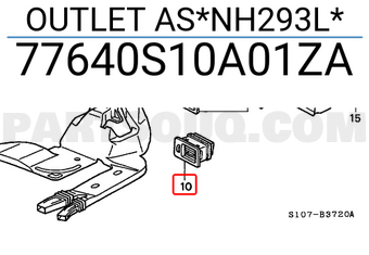 Honda 77640S10A01ZA OUTLET AS*NH293L*