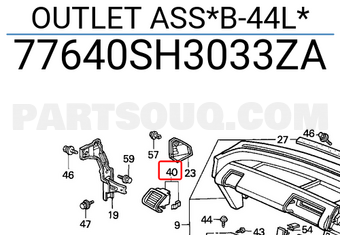 Honda 77640SH3033ZA OUTLET ASS*B-44L*