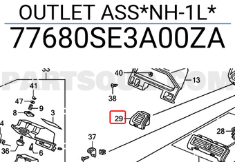 Honda 77680SE3A00ZA OUTLET ASS*NH-1L*